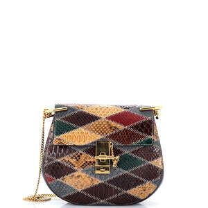 Chloe Small Drew Crossbody Bag Python